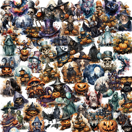 Waterproof Halloween Vinyl Stickers, 110-Pack
